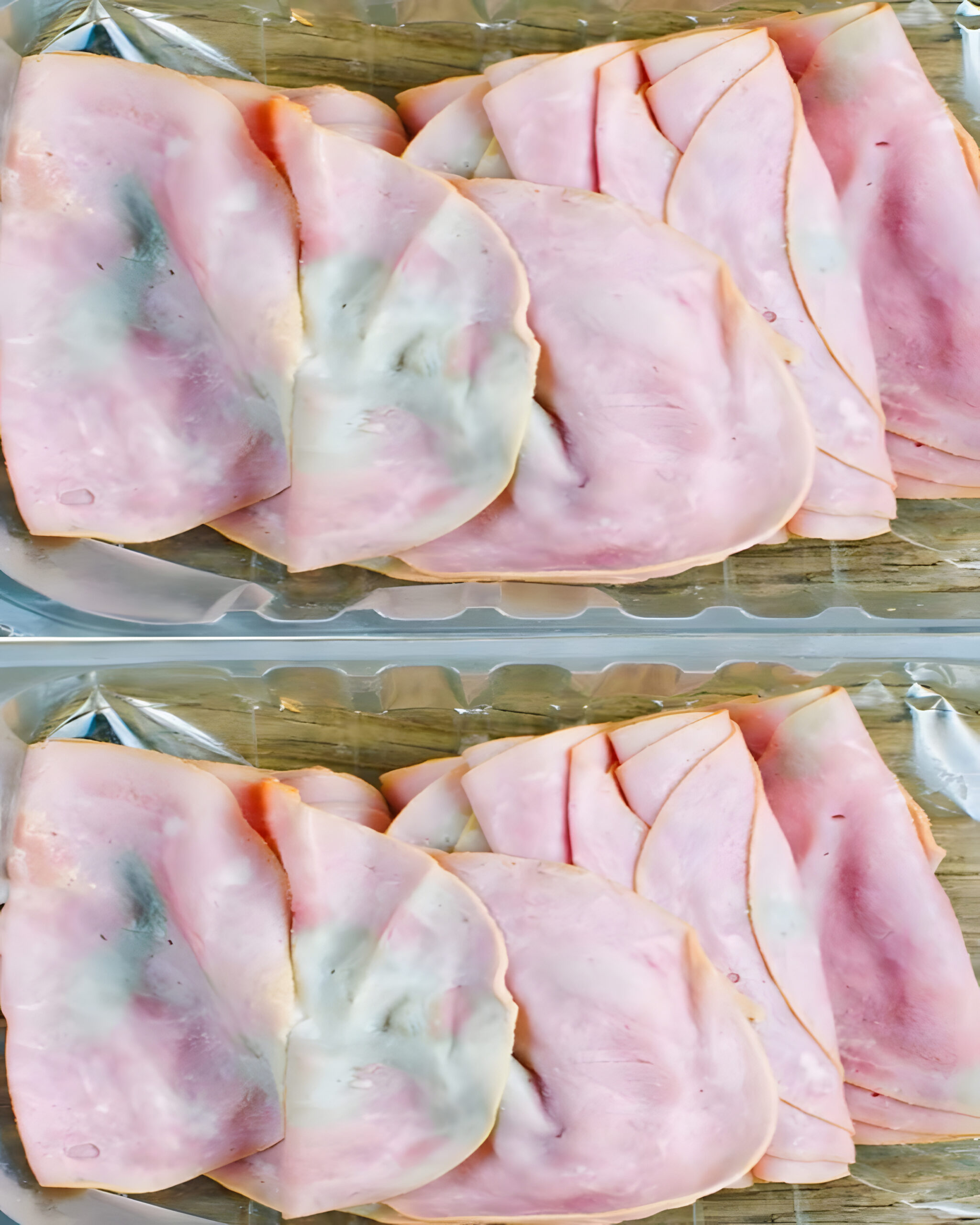 Pulled out some deli meat from fridge. My mother-in-law says it’s wasteful not to use it, but it looks bad to me. What should I do? Pulled out some deli meat from fridge. My mother-in-law says it’s wasteful not to use it, but it looks bad to me. What should I do?